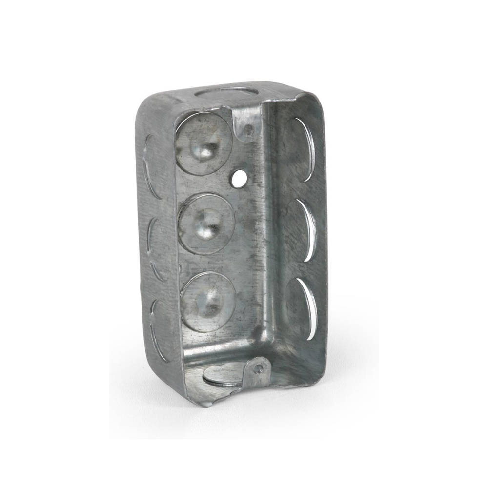 CAJA RECTANGULAR GALVANIZADA SEMIPESADA SALIDA 3-4 MARCA NACIONAL COD 00012 CAJA RECTANGULAR GALVANIZADA SEMIPESADA SALIDA 3/4" COD 00012 - Imagen 1