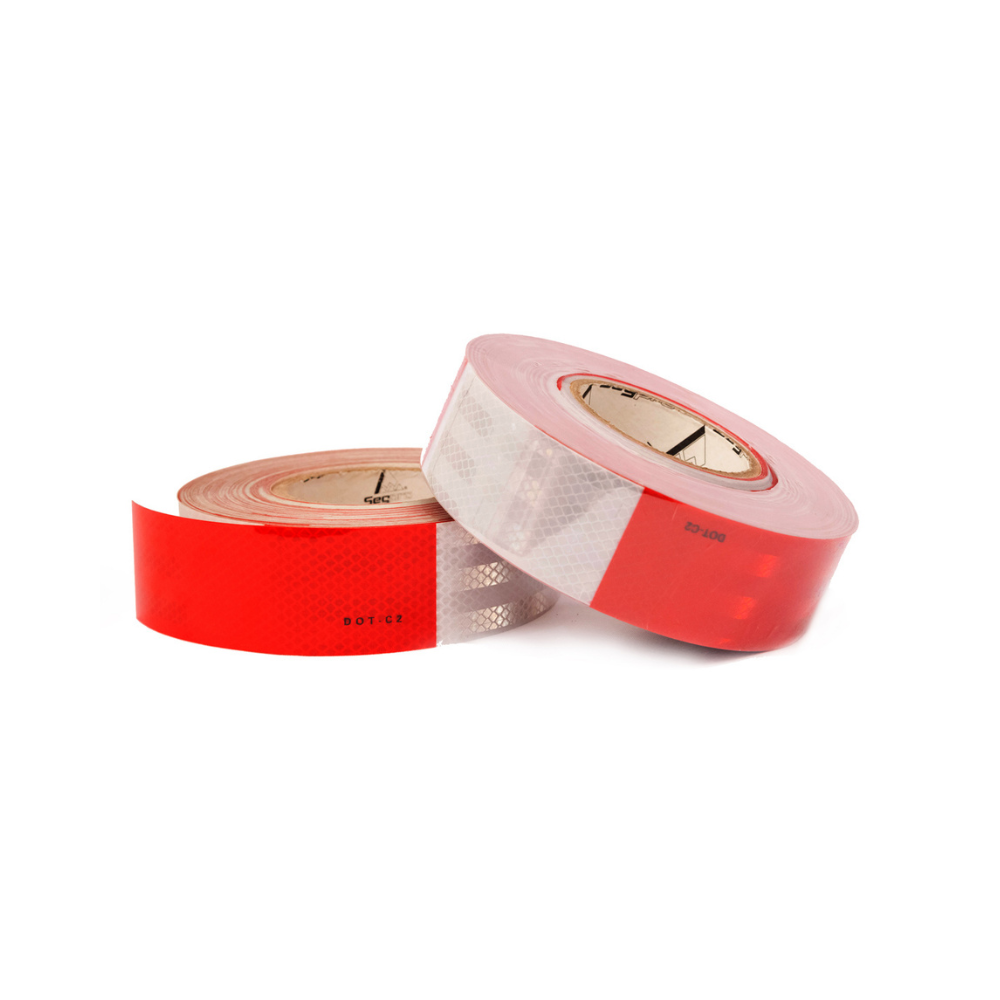 CINTA REFLECTIVA ROJO Y BLANCO 2 X 50 YRD MARCA SEGPRO COD CREROBL CINTA REFLECTIVA ROJO Y BLANCO 2" X 50 YRD COD CREROBL - Imagen 1