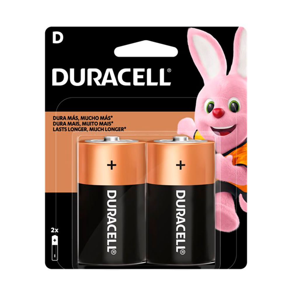 PILA D MARCA DURACELL PILA D X 2 UND COD. MN 1300B2 MARCA DURACELL - Imagen 1