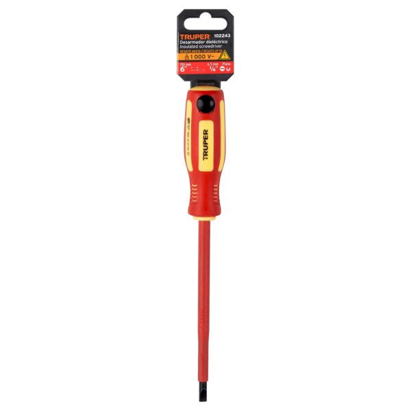 DESARMADOR PLANO DIELECTRICO 1/4" x 6" COD 102243